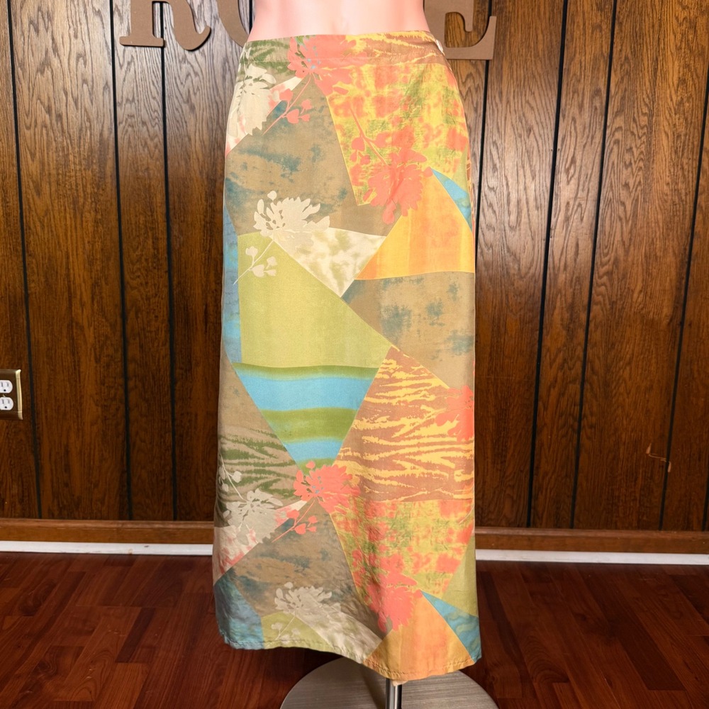 Vintage Boho Fairycore Maxi Skirt Susan Bristol Women 4 Silk Ethereal Skirt